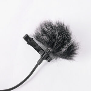 Rodeane樂笛 領夾麥克風防風毛套/防風兔毛 DCM-05 0.5cm 黑灰/白色 適用BOYA BY-M1 LM10 Saramonic LMX1