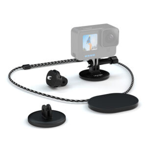 【UURIG BH-06 運動相機 三合一磁吸掛脖支架】適用:大疆Action insta360 Pocket Gopro Vlog 錄影