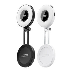 【Ulanzi LM19 MagSafe磁吸補光燈/熊貓燈】黑色/白色 *送引磁片 雙色溫 400mAh Type-C充電 柔光燈 打光燈 美顏燈 蘋果 安卓 Vlog 直播 自拍 拍照 攝影 Magnetic fill light