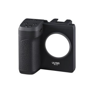 【UURIG PH-10手機藍牙拍照手把/助拍器 帶熱靴孔 LED補光燈版】蘋果安卓通用 可拆遙控器 含熱靴座(冷靴) 防抖 單手拍照 Vlog 手機錄影 小米 參考ULANZI CapGrip CG02